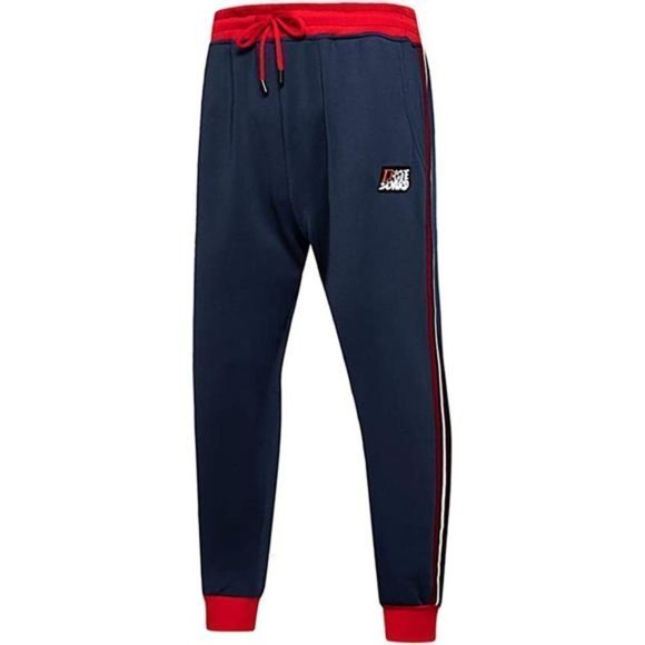 Men's Tracksuits 2 Piece Set Navy/Red - Picture 3 of 6